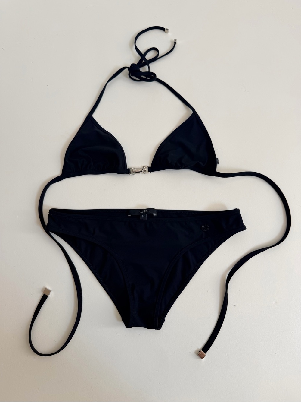 Gucci Black Triangle Bikini Set